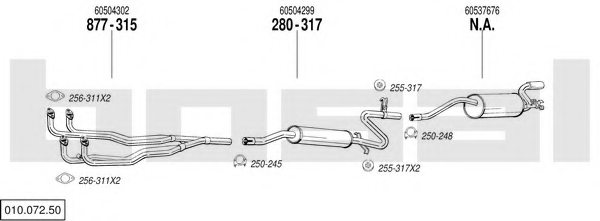 BOSAL 010.072.50 Exhaust System